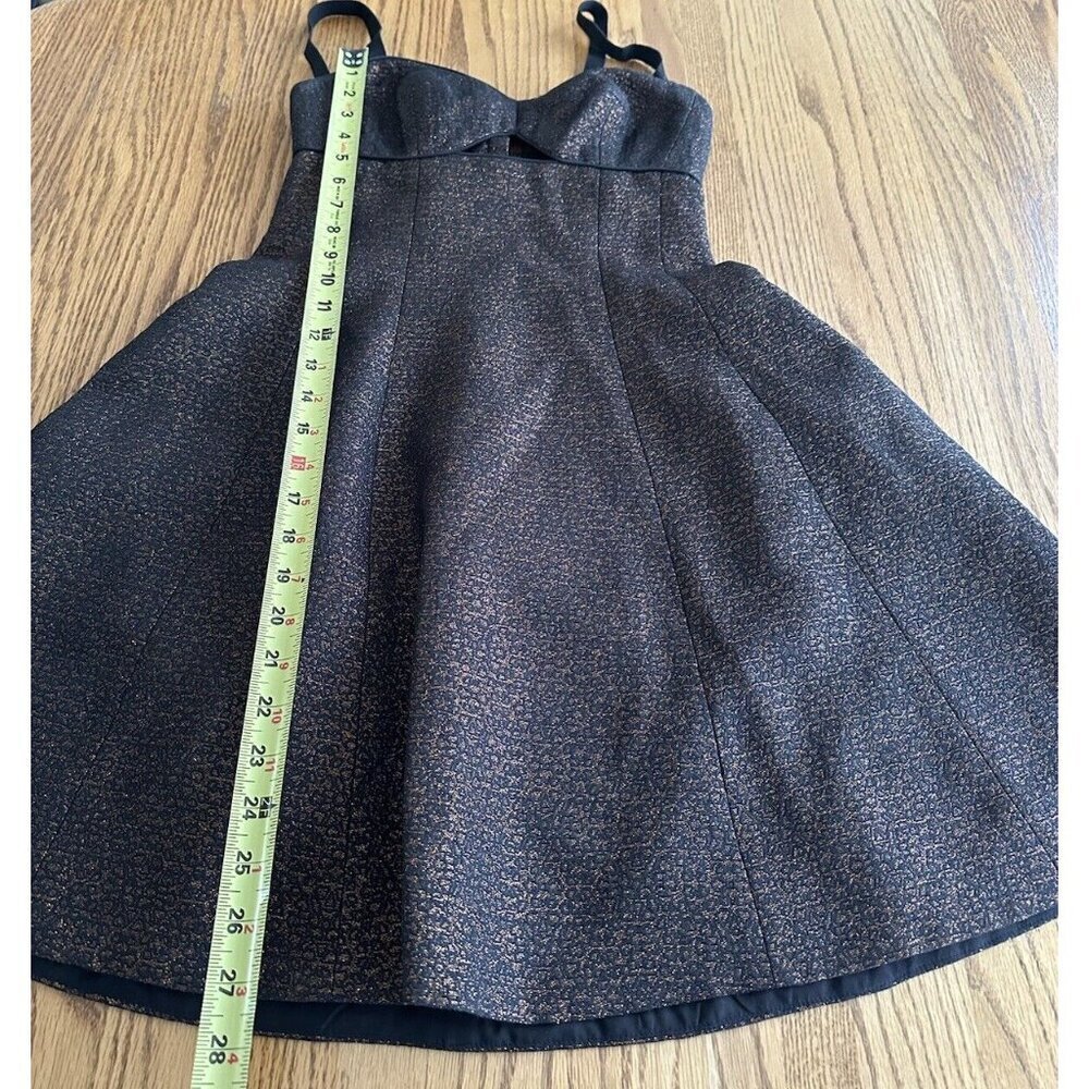 Club Monaco Womens Lavra metallic cutout dress Size 0 Cut Out A Line Dress - Picture 7 of 12